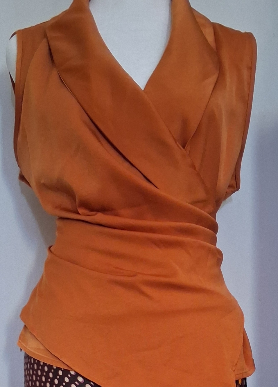 Cool Combo Draped Blouse And ZARA Satin Print Skirt 18$